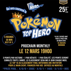 Pokemon Monthly - TOP HERO - 12 Mars 19h00